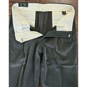 Vintage Bobby Jones Mens Pleated Golf Pants 36 Olive Pleated Cuffed Made in USA